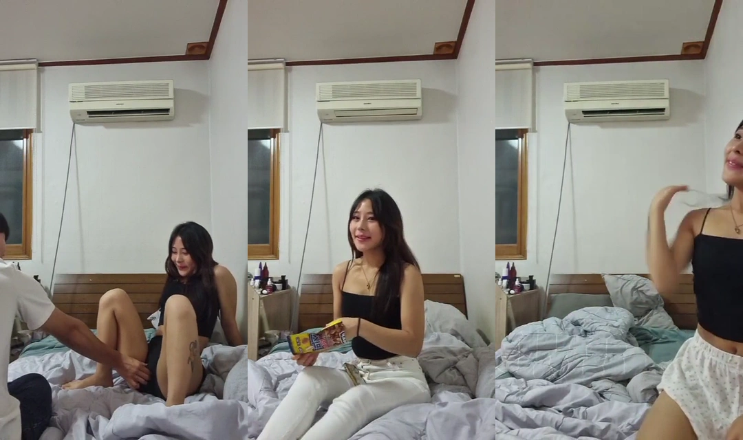 국산야동 비번방에서 가린채로 만지고 유사섹스 하는 BJ